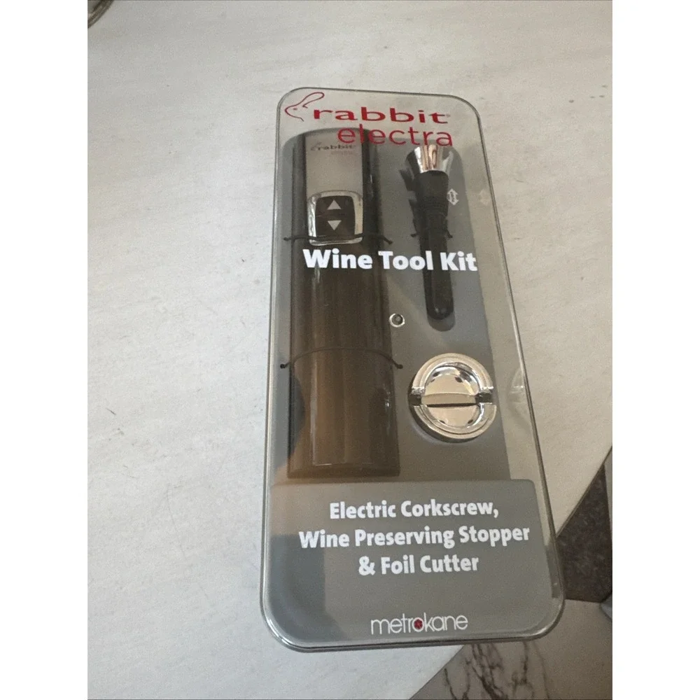 Rabbit Electra Automatic wine tool kit opener Metrokane corkscrew set electric